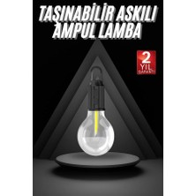 AriaTech 3 Farklı Mod Led'li Şarjlı Asma Kancalı Kamp Lambası Taşınabilir Ampul - Lisinya