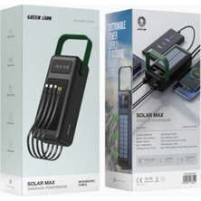 Green Lion Solar Max 50000MAH Güneş Panelli Powerbank Siyah