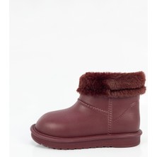 Aktaş Ayakkabı Çocuk Unisex Bordo Su Geçirmez Içi Yünlü Çizme