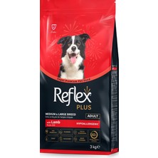 Reflex Plus Kuzu Etli Orta ve Büyük Irk Yetişkin Köpek Maması 3 kg