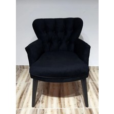 Venqm Berjer - Tekli Koltuk - Babyface Kumaş Düz Renk - Ahşap Ayak