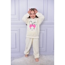 Buufuu Sevimli Hayvan Nakışlı Kapuşonlu Uzun Kol Yumuşacık Welsoft Çocuk Alt Üst Takım