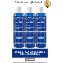 Bioxcin Şampuan Günlük Biotin 300 ml 3 Adet