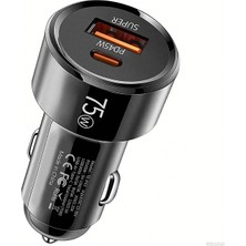 Ally Turbocharge 75W Araç Şarj Cihazı – Çift Port (Usb-C + Usb-A