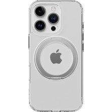 Rock Iphone 16 Pro Max Crystal Rotating Magsafe Stantlı Kılıf Şeffaf