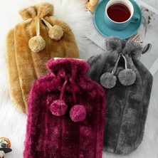 Eco Lounge 2 Litre Ponponlu Peluş Sıcak Su Torbası 1.sınıf Kauçuk Malzeme