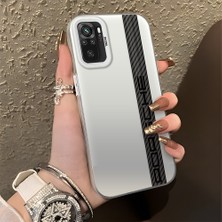 HONTINGA Xiaomi Redmi Note 10 4g ile Uyumlu Kılıfı Silikon Kenar Sert Arka Basitlik Anti Düşme Araba Logosu Desen Telefon Kılıfı K1-0607
