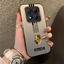 HONTINGA Xiaomi Redmi Note 14 Pro ile Uyumlu Kılıfı Silikon Kenar Sert Arka Basitlik Anti Düşme Araba Logosu Desen Telefon Kılıfı K1-0607