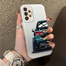 HONTINGA Samsung Galaxy A33 5g ile Uyumlu Kılıfı Silikon Kenar Sert Arka Basitlik Anti Düşme Arabanın Arka Kısmı Desen Telefon Kılıfı K1-0608