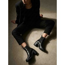 Alance %100 Hakiki Deri Kadın Topuklu Chelsea Bot