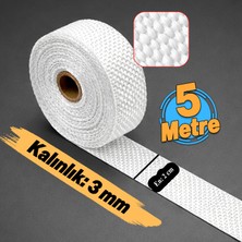 Badem10 Takviyeli Lifli (5 Metre) En: 2 cm Kalınlık: 3 mm Cam Elyaf Ekzoz Sargı Bezi Isı Yalıtım Yanmaz Bant