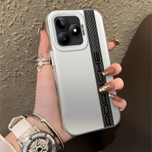 HONTINGA Realme C51 ile Uyumlu Kılıfı Silikon Kenar Sert Arka Basitlik Anti Düşme Araba Logosu Desen Telefon Kılıfı K1-0607