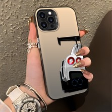 HONTINGA iPhone 16 Pro ile Uyumlu Kılıfı Silikon Kenar Sert Arka Basitlik Anti Düşme Arabanın Arka Kısmı Desen Telefon Kılıfı K1-0608