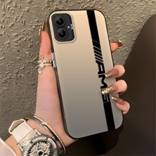 HONTINGA Samsung Galaxy A05 ile Uyumlu Kılıfı Silikon Kenar Sert Arka Basitlik Anti Düşme Amg Desen Telefon Kılıfı K1-0609