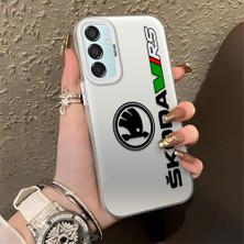 HONTINGA Samsung Galaxy M15 ile Uyumlu Kılıfı Silikon Kenar Sert Arka Basitlik Anti Düşme Amg Desen Telefon Kılıfı K1-0609
