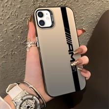 HONTINGA iPhone 12 ile Uyumlu Kılıfı Silikon Kenar Sert Arka Basitlik Anti Düşme Amg Desen Telefon Kılıfı K1-0609