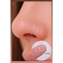 Sacce Scarves & Accessories Halka Model Antialerjik Bioplast Hızma Silikon Burun Piercingi 2 Adet