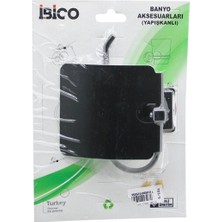 Siyah   Metal   Geniş Kapak   Wc Kağıtlık   Yapışkanlı Montaj BNY-703G (4887)