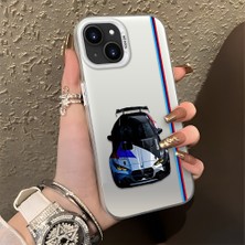 HONTINGA iPhone 13 ile Uyumlu Kılıfı Silikon Kenar Sert Arka Basitlik Anti Düşme Bmw Desen Telefon Kılıfı K1-0606