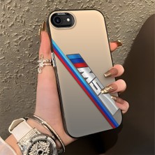 HONTINGA iPhone Se 2022 ile Uyumlu Kılıfı Silikon Kenar Sert Arka Basitlik Anti Düşme Bmw Desen Telefon Kılıfı K1-0606