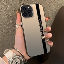 HONTINGA iPhone 16 Pro Max ile Uyumlu Kılıfı Silikon Kenar Sert Arka Basitlik Anti Düşme Amg Desen Telefon Kılıfı K1-0609