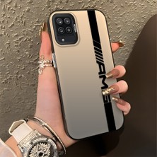 HONTINGA Samsung Galaxy M12 ile Uyumlu Kılıfı Silikon Kenar Sert Arka Basitlik Anti Düşme Amg Desen Telefon Kılıfı K1-0609