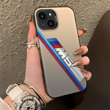 HONTINGA iPhone 15 Plus ile Uyumlu Kılıfı Silikon Kenar Sert Arka Basitlik Anti Düşme Bmw Desen Telefon Kılıfı K1-0606