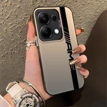 HONTINGA Poco M6 Pro 4g ile Uyumlu Kılıfı Silikon Kenar Sert Arka Basitlik Anti Düşme Amg Desen Telefon Kılıfı K1-0609