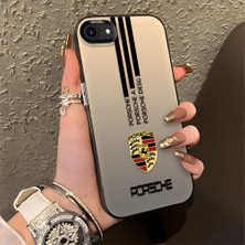HONTINGA iPhone Se 2022 ile Uyumlu Kılıfı Silikon Kenar Sert Arka Basitlik Anti Düşme Araba Logosu Desen Telefon Kılıfı K1-0607
