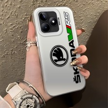 HONTINGA Realme C53 ile Uyumlu Kılıfı Silikon Kenar Sert Arka Basitlik Anti Düşme Amg Desen Telefon Kılıfı K1-0609