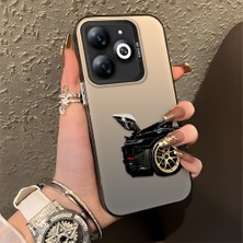 HONTINGA Tecno Spark Go 2024 ile Uyumlu Kılıfı Silikon Kenar Sert Arka Basitlik Anti Düşme Klasik Araba Desen Telefon Kılıfı K1-0611