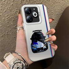 HONTINGA Tecno Spark 20 ile Uyumlu Kılıfı Silikon Kenar Sert Arka Basitlik Anti Düşme Bmw Desen Telefon Kılıfı K1-0606