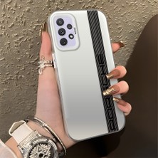 HONTINGA Samsung Galaxy A72 ile Uyumlu Kılıfı Silikon Kenar Sert Arka Basitlik Anti Düşme Araba Logosu Desen Telefon Kılıfı K1-0607
