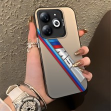 HONTINGA Infinix Hot 40I ile Uyumlu Kılıfı Silikon Kenar Sert Arka Basitlik Anti Düşme Bmw Desen Telefon Kılıfı K1-0606