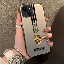 HONTINGA iPhone 15 Plus ile Uyumlu Kılıfı Silikon Kenar Sert Arka Basitlik Anti Düşme Araba Logosu Desen Telefon Kılıfı K1-0607