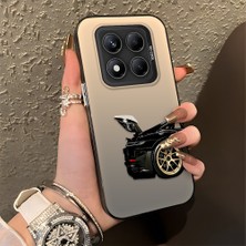 HONTINGA Xiaomi Redmi Note 14 Pro ile Uyumlu Kılıfı Silikon Kenar Sert Arka Basitlik Anti Düşme Klasik Araba Desen Telefon Kılıfı K1-0611