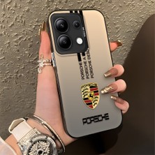 HONTINGA Xiaomi Redmi Note 13 ile Uyumlu Kılıfı Silikon Kenar Sert Arka Basitlik Anti Düşme Araba Logosu Desen Telefon Kılıfı K1-0607