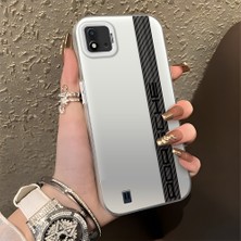HONTINGA Realme C20 ile Uyumlu Kılıfı Silikon Kenar Sert Arka Basitlik Anti Düşme Araba Logosu Desen Telefon Kılıfı K1-0607