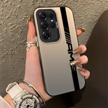 HONTINGA Samsung Galaxy S25 Ultra ile Uyumlu Kılıfı Silikon Kenar Sert Arka Basitlik Anti Düşme Amg Desen Telefon Kılıfı K1-0609