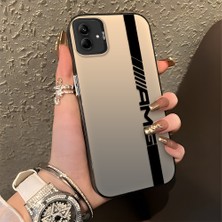 HONTINGA Samsung Galaxy A04E ile Uyumlu Kılıfı Silikon Kenar Sert Arka Basitlik Anti Düşme Amg Desen Telefon Kılıfı K1-0609