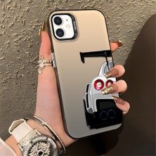 HONTINGA iPhone 12 ile Uyumlu Kılıfı Silikon Kenar Sert Arka Basitlik Anti Düşme Arabanın Arka Kısmı Desen Telefon Kılıfı K1-0608