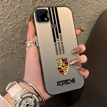 HONTINGA Realme C15 ile Uyumlu Kılıfı Silikon Kenar Sert Arka Basitlik Anti Düşme Araba Logosu Desen Telefon Kılıfı K1-0607