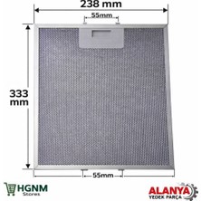 Hgnm E-Trading YY87X6378 Davlumbaz Filtresi, 333×238 mm, Brandt, De Dietrich, Fagor, Sauter ve Thomson için Metal Yağ Filtresi A10
