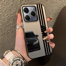 HONTINGA Tecno Spark 20 Pro 5g ile Uyumlu Kılıfı Silikon Kenar Sert Arka Basitlik Anti Düşme Araba Markası Desen Telefon Kılıfı K1-0610