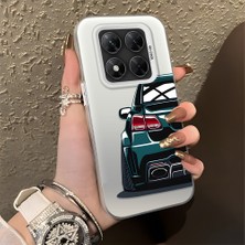 HONTINGA Poco X7 ile Uyumlu Kılıfı Silikon Kenar Sert Arka Basitlik Anti Düşme Arabanın Arka Kısmı Desen Telefon Kılıfı K1-0608