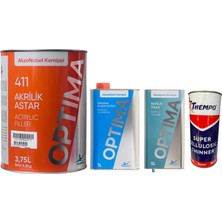 Akzonobel Optima 411 Akrilik Astar Uygulama Seti 3,75 Lt