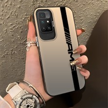 HONTINGA Xiaomi Redmi 10 ile Uyumlu Kılıfı Silikon Kenar Sert Arka Basitlik Anti Düşme Amg Desen Telefon Kılıfı K1-0609