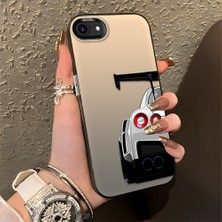 HONTINGA iPhone Se 2022 ile Uyumlu Kılıfı Silikon Kenar Sert Arka Basitlik Anti Düşme Arabanın Arka Kısmı Desen Telefon Kılıfı K1-0608