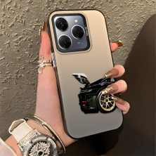 HONTINGA Tecno Spark 20 Pro ile Uyumlu Kılıfı Silikon Kenar Sert Arka Basitlik Anti Düşme Klasik Araba Desen Telefon Kılıfı K1-0611