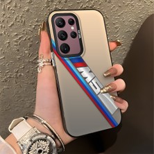 HONTINGA Samsung Galaxy S22 Ultra ile Uyumlu Kılıfı Silikon Kenar Sert Arka Basitlik Anti Düşme Bmw Desen Telefon Kılıfı K1-0606